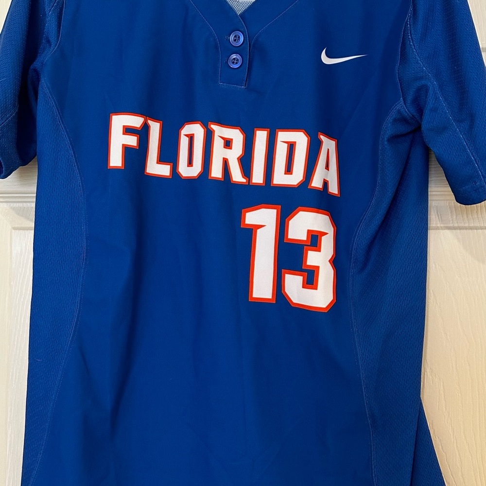 Nike Florida Gators Softball Team Blue Jersey Patch